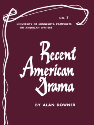 cover image of Recent American Drama--American Writers 7